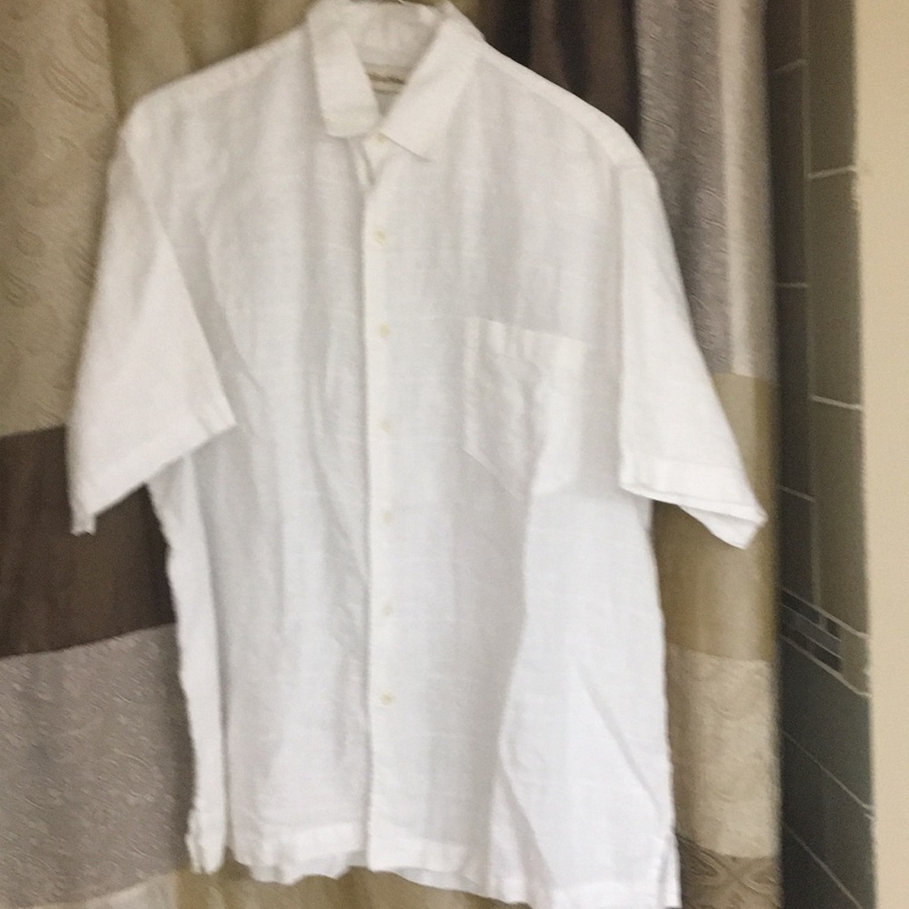 Casual white linen shirt